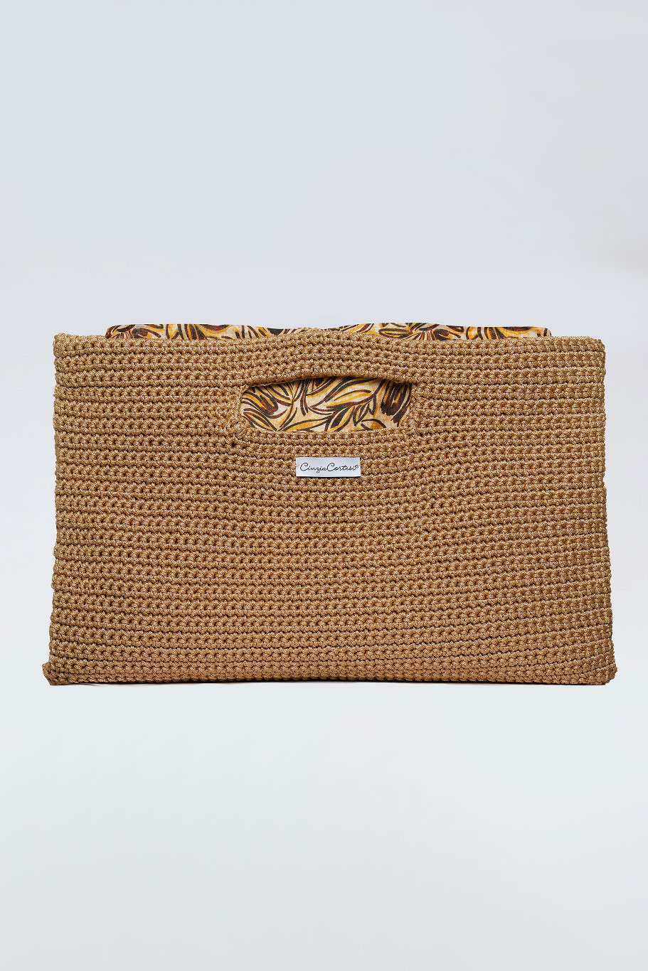 Pami borsa crochet colore tabacco