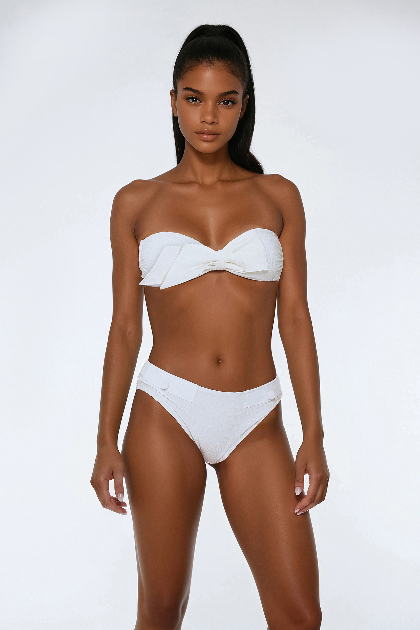 Colette bikini jacquard bianco